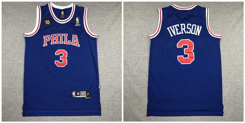 76ers 3 Allen Iverson Blue 10th Anniversary Mesh Swingman Jersey,We sell and wholesale 76ers 3 Allen Iverson Blue 10th Anniversary Mesh Swingman Jersey on line form chian!